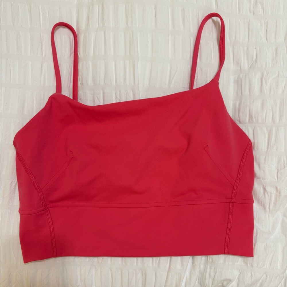 Lululemon Hot Pink Cropped Tank/Bra